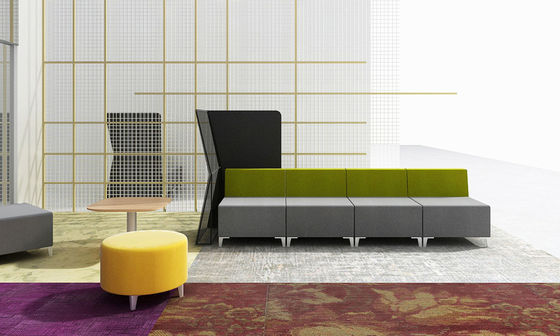 Custom Shared Workplace Fabric Office Lobby Sofa 0.35CBM