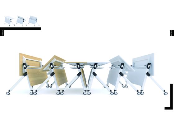 Folded Stackable Meeting Chairs And Desk For Seminar Room